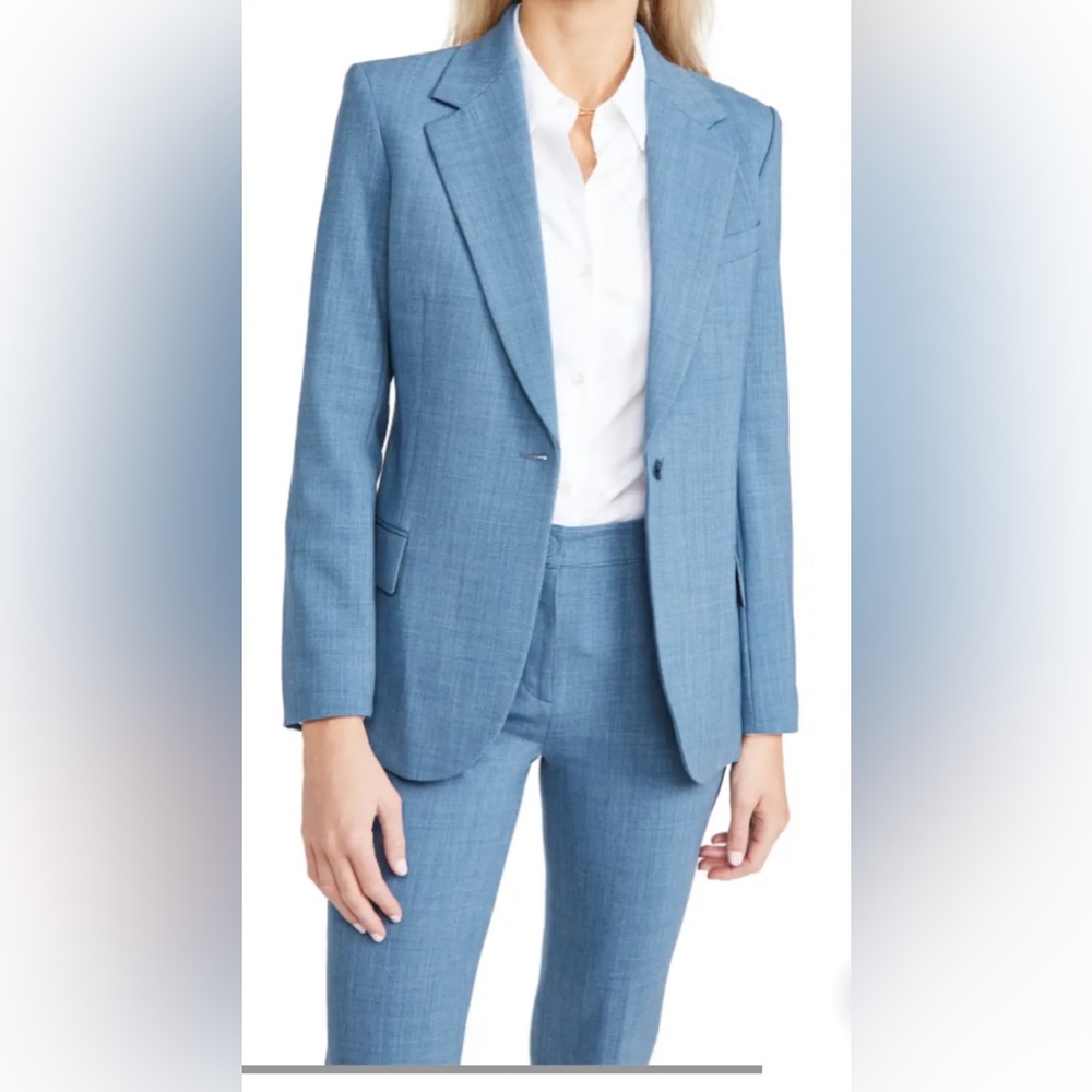 NWT Theory Fitted Blazer in Chambray Denim Portland - 16